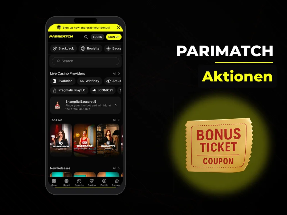 parimatch - Aktionen